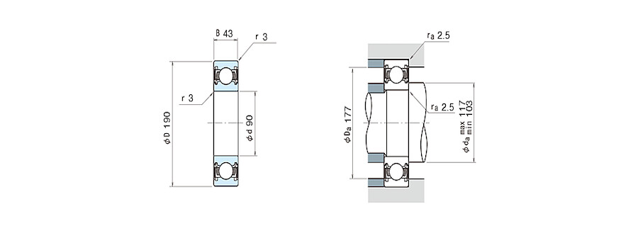 NSK Bearing 6318VV &